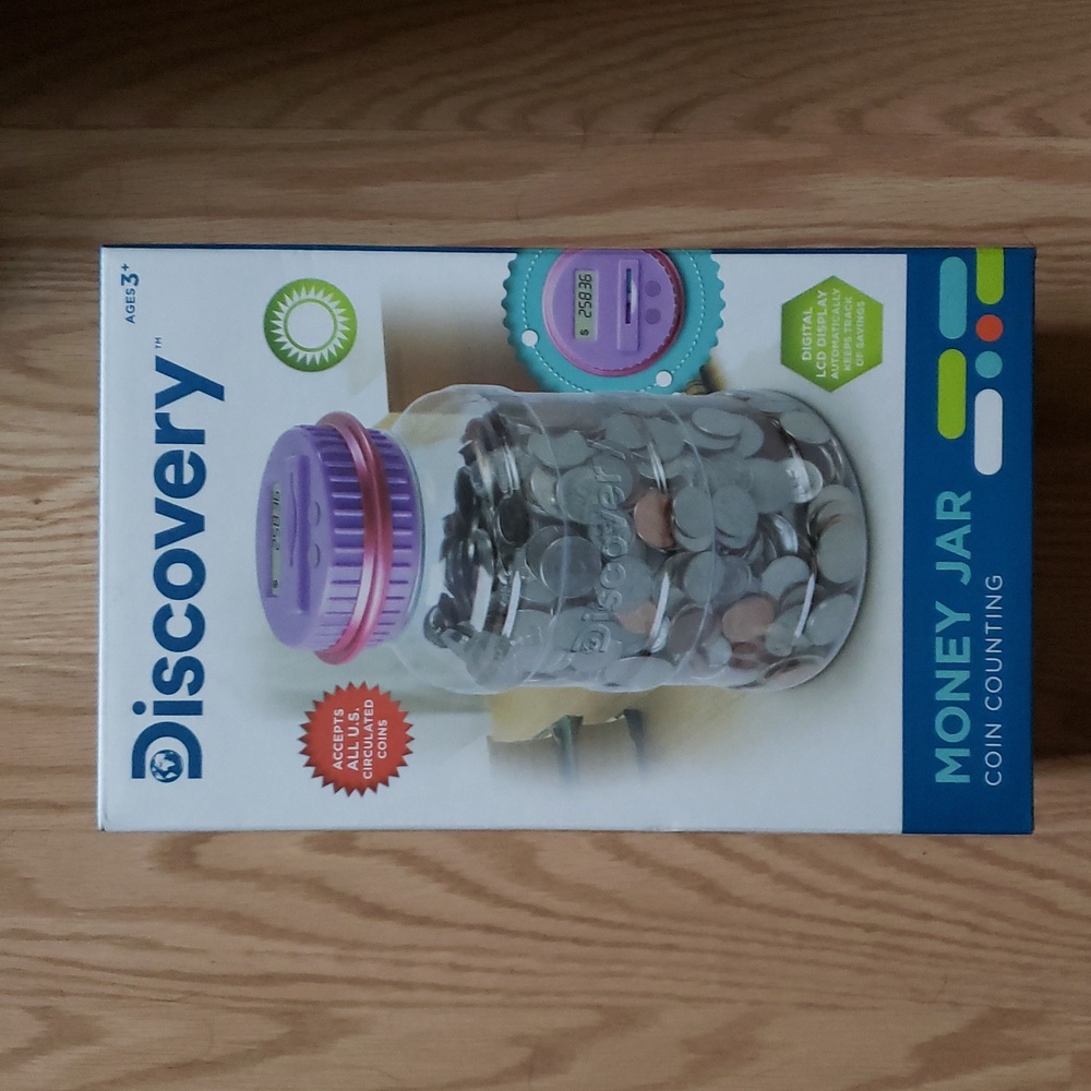 Discovery Purple Lid Coin Counting Jar